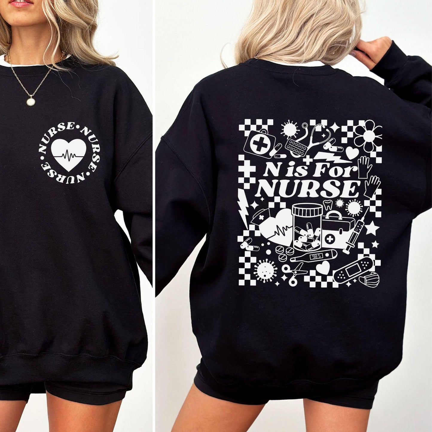 Retro Krankenschwester Sweatshirt - Geschenk für Krankenschwester - GiftHaus