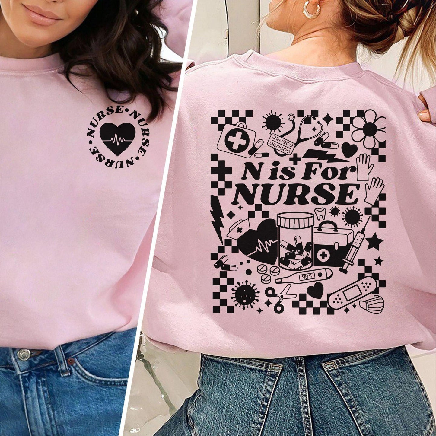Retro Krankenschwester Sweatshirt - Geschenk für Krankenschwester - GiftHaus