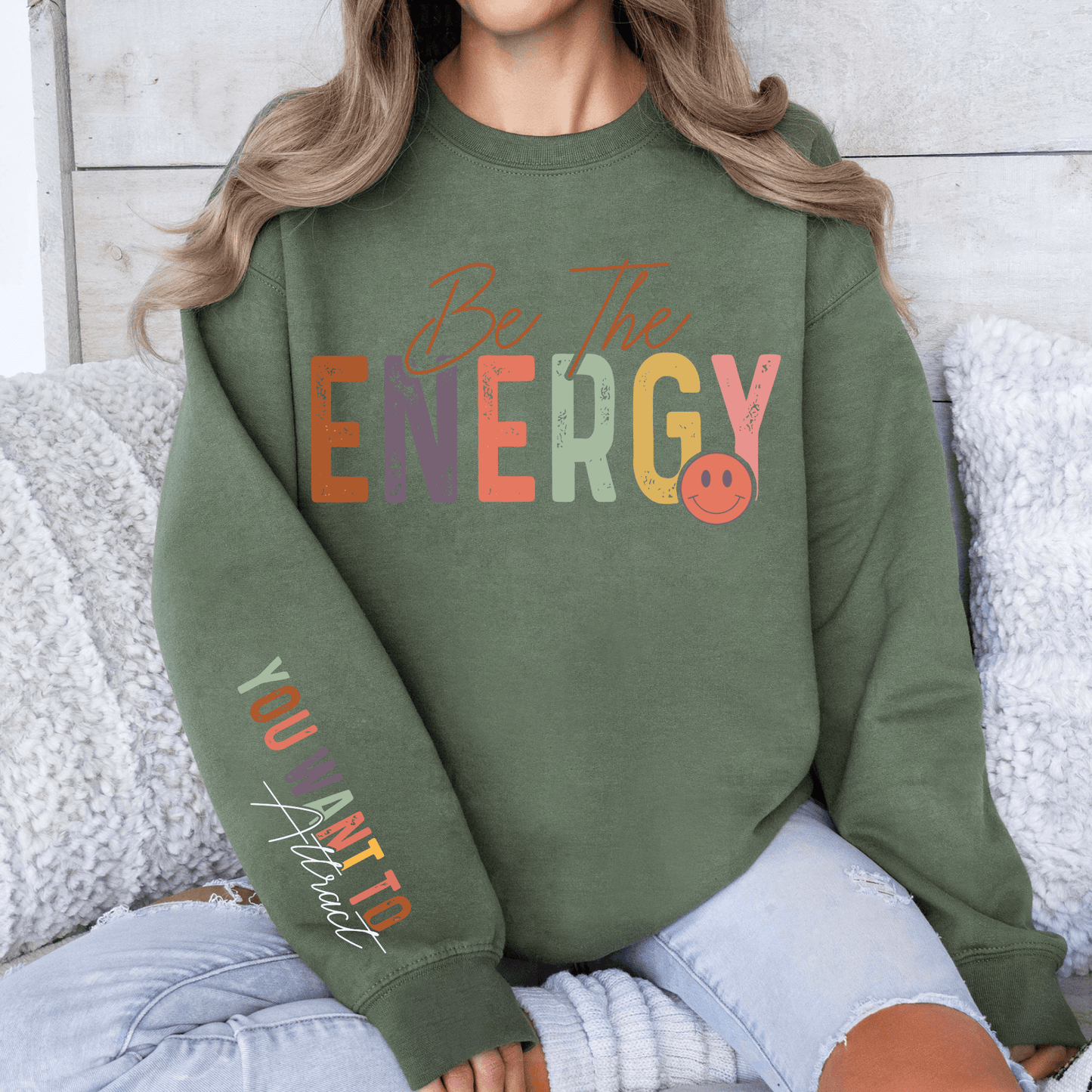 Sei Die Energie - Inspirierendes Sweatshirt - GiftHaus