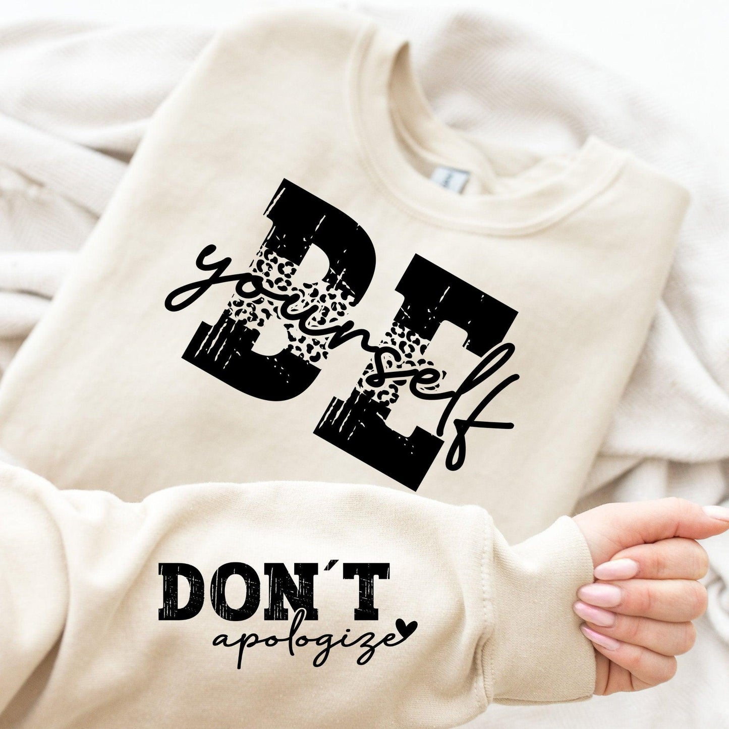 Sei Du Selbst - Boho Sweatshirt mit Leopardenmuster - Für Trendsetter - GiftHaus
