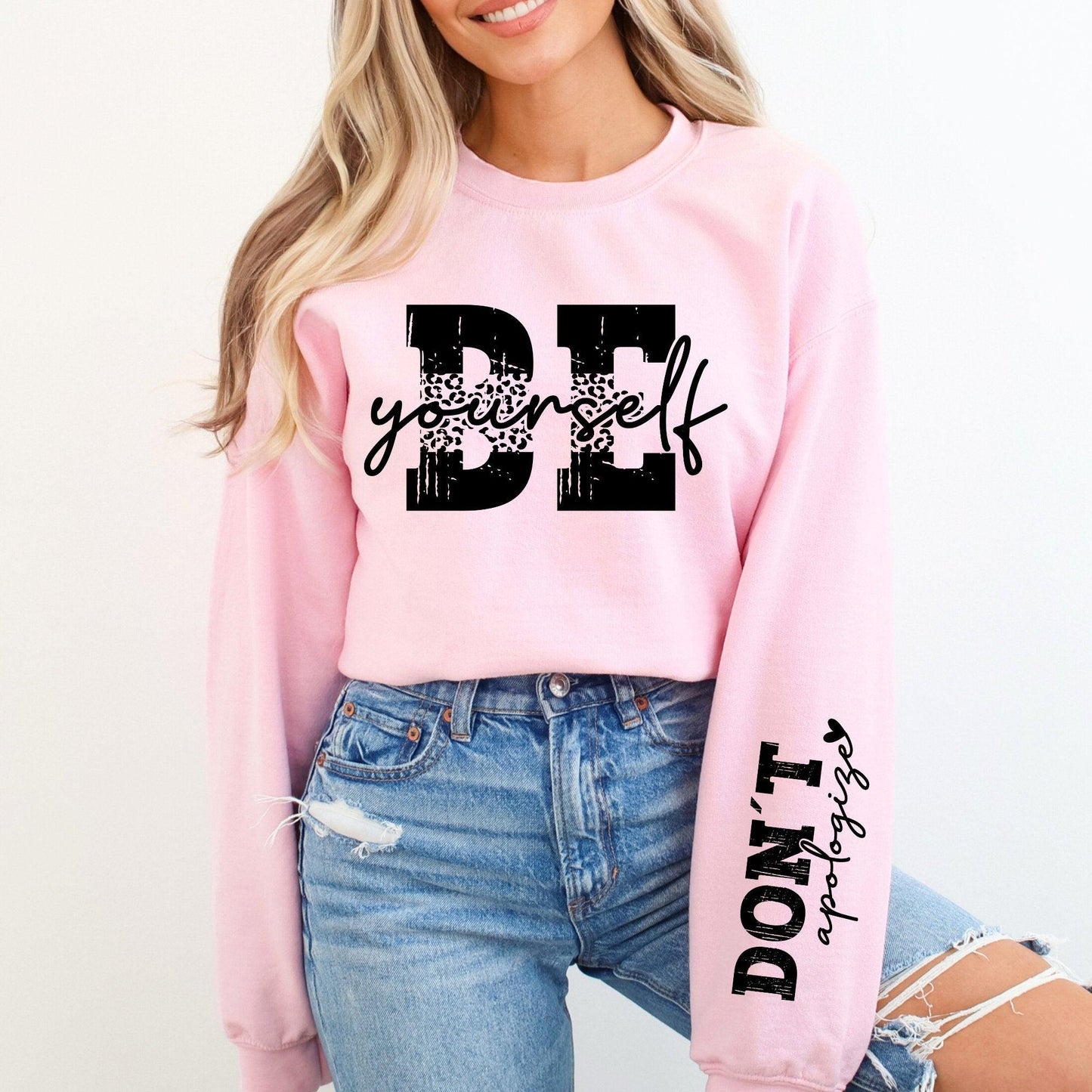 Sei Du Selbst - Boho Sweatshirt mit Leopardenmuster - Für Trendsetter - GiftHaus