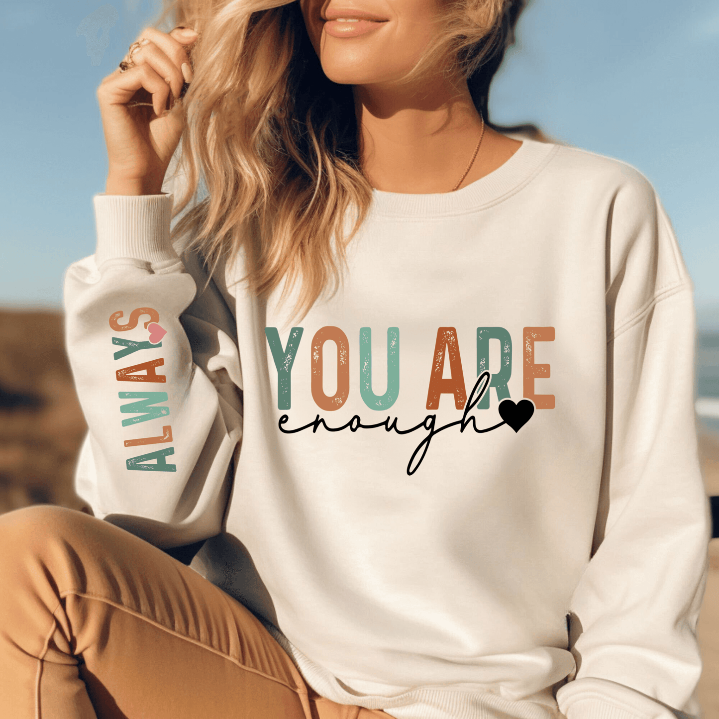 Selbstliebe Boho Shirt – 'Immer Genug' - GiftHaus