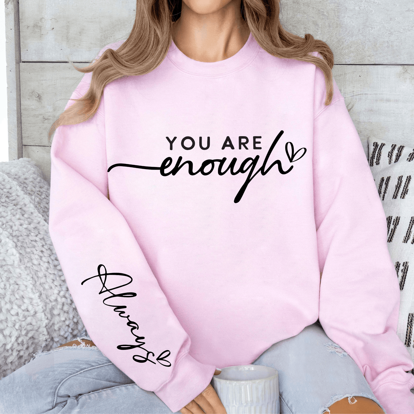 Selbstwert Sweatshirt - 'Du Bist Genug' für den Alltag - GiftHaus