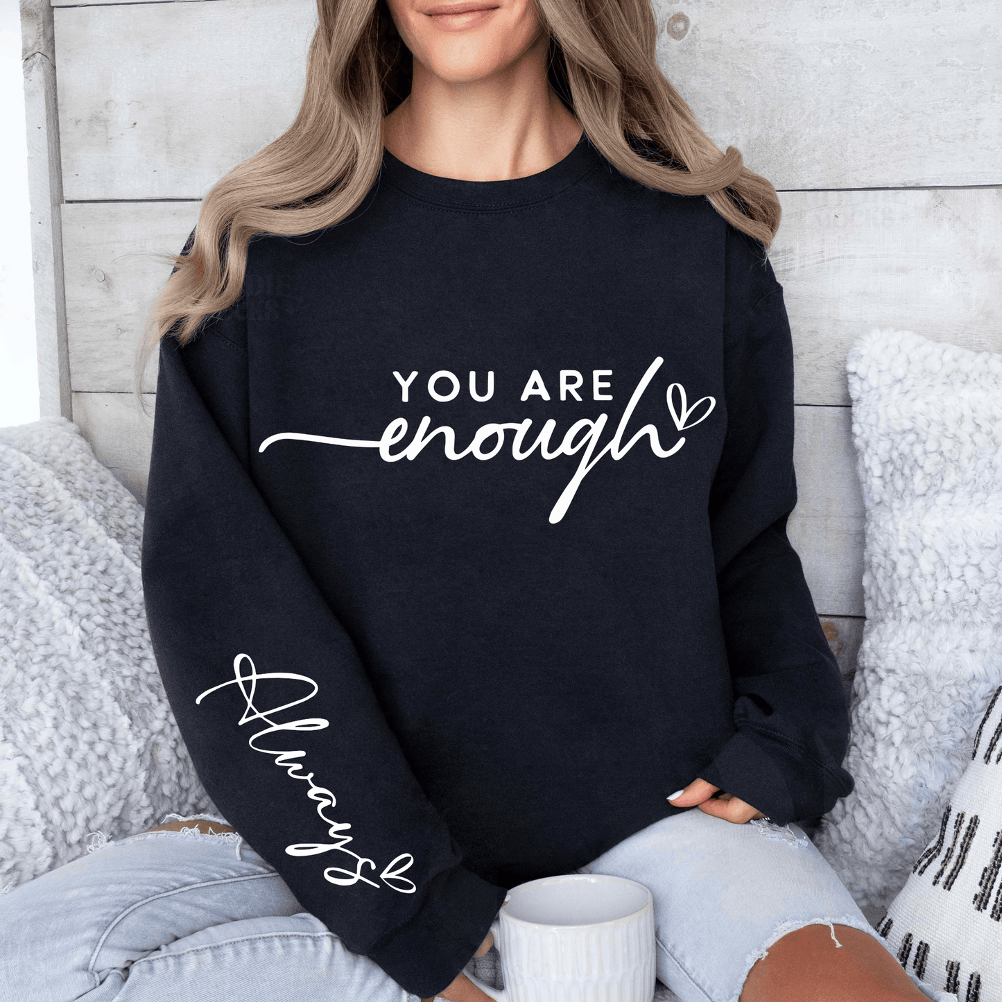 Selbstwert Sweatshirt - 'Du Bist Genug' für den Alltag - GiftHaus