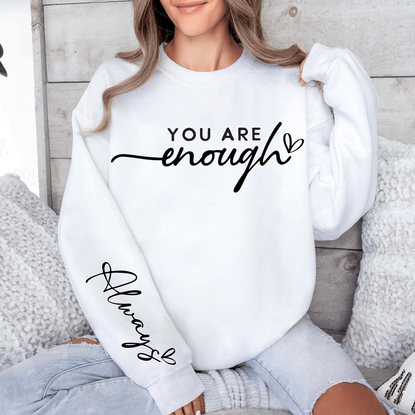 Selbstwert Sweatshirt - 'Du Bist Genug' für den Alltag - GiftHaus