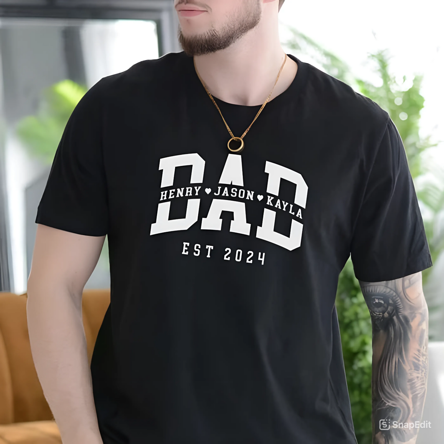 Papa-Shirt Personalisiert mit Kindernamen - Geschenk für Väter