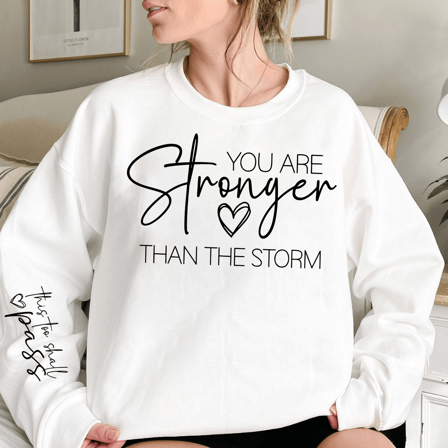 "Stärker als der Sturm" Sweatshirt – Motivation für Jeden - GiftHaus