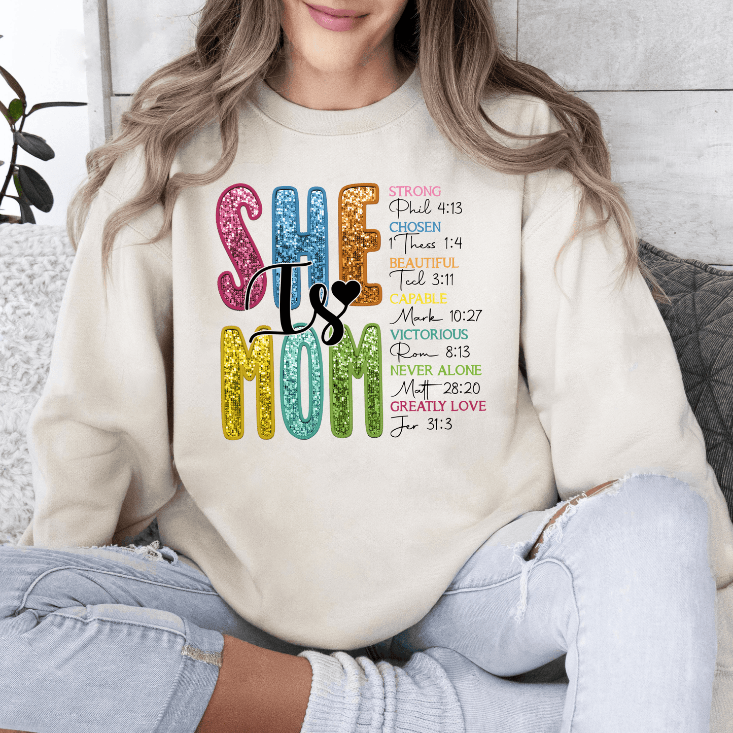 Strahlende Muttertagsliebe – Retro-Mama mit Faux-Glitzer-Effekt Design - GiftHaus