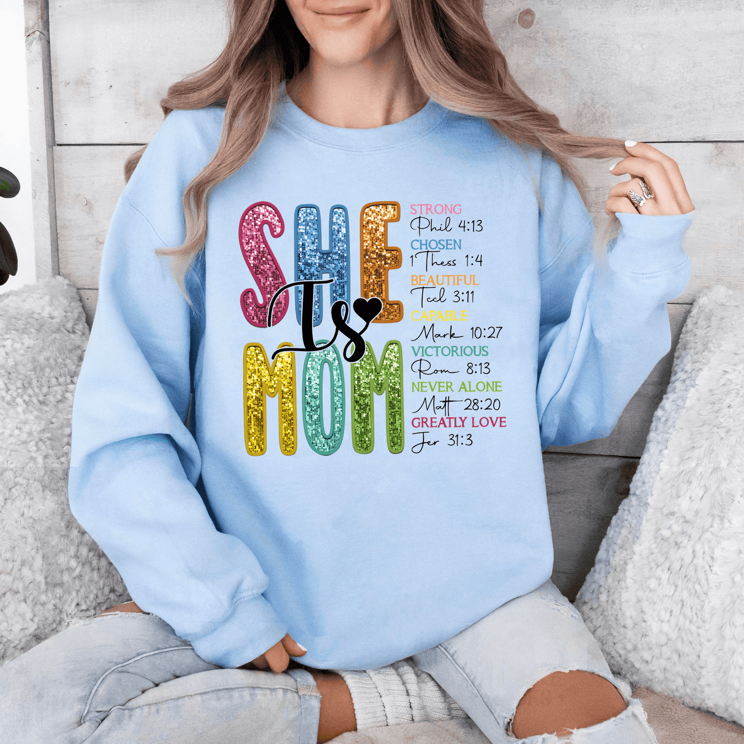 Strahlende Muttertagsliebe – Retro-Mama mit Faux-Glitzer-Effekt Design - GiftHaus