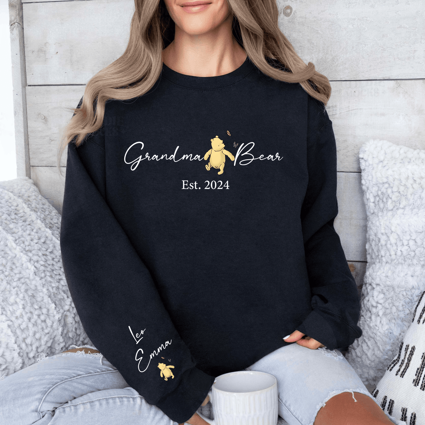 Sweatshirt "Oma Bär" Personalisiert – Gegründet 2024 - GiftHaus