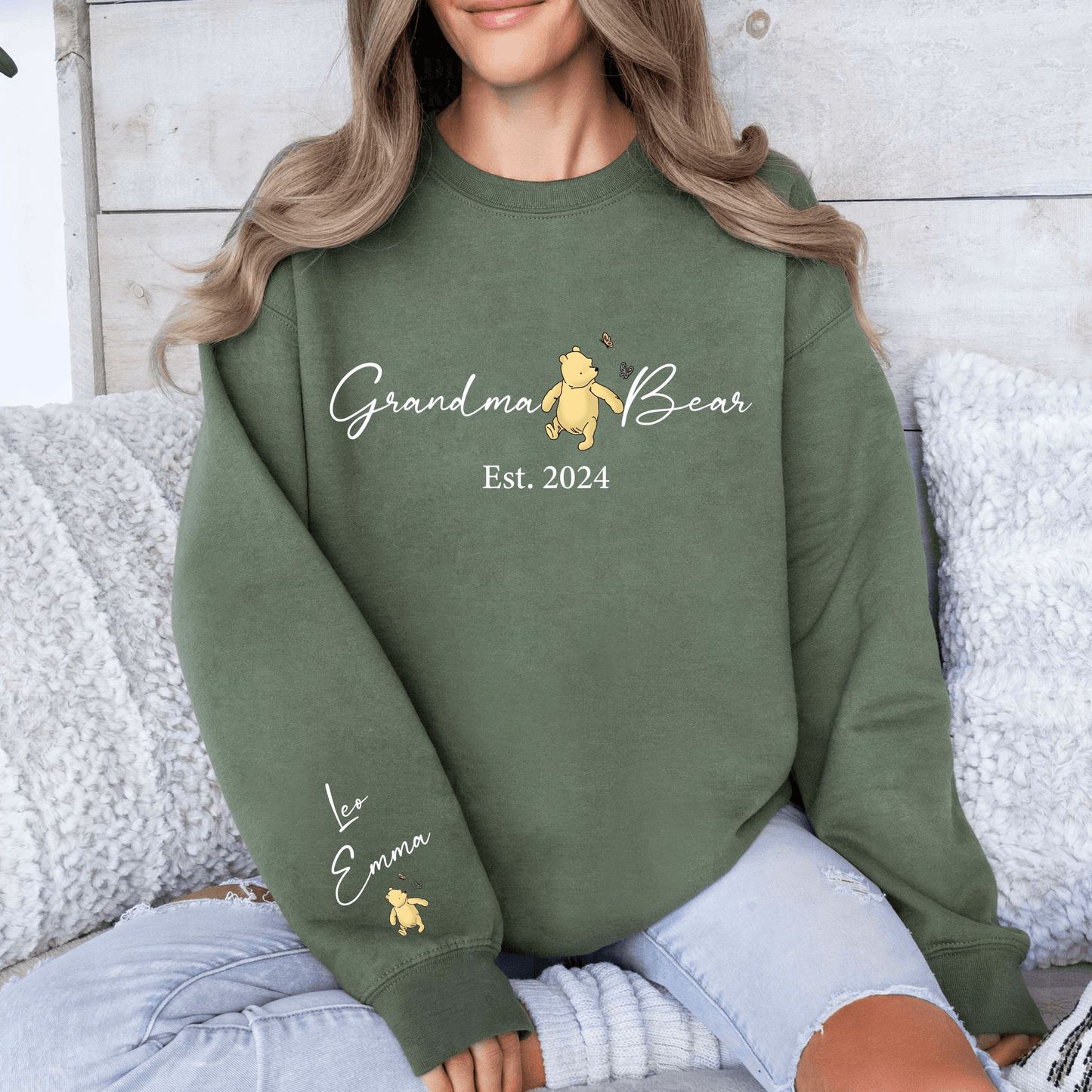 Sweatshirt "Oma Bär" Personalisiert – Gegründet 2024 - GiftHaus