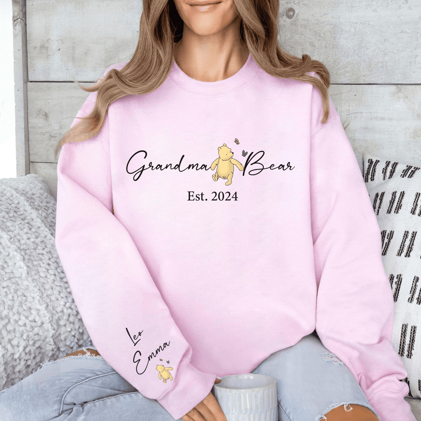 Sweatshirt "Oma Bär" Personalisiert – Gegründet 2024 - GiftHaus