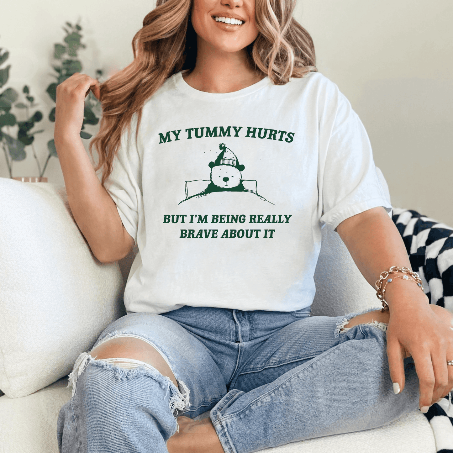 Tapferer Bär T-Shirt - Aufmunterndes Geschenk für Genesung - GiftHaus