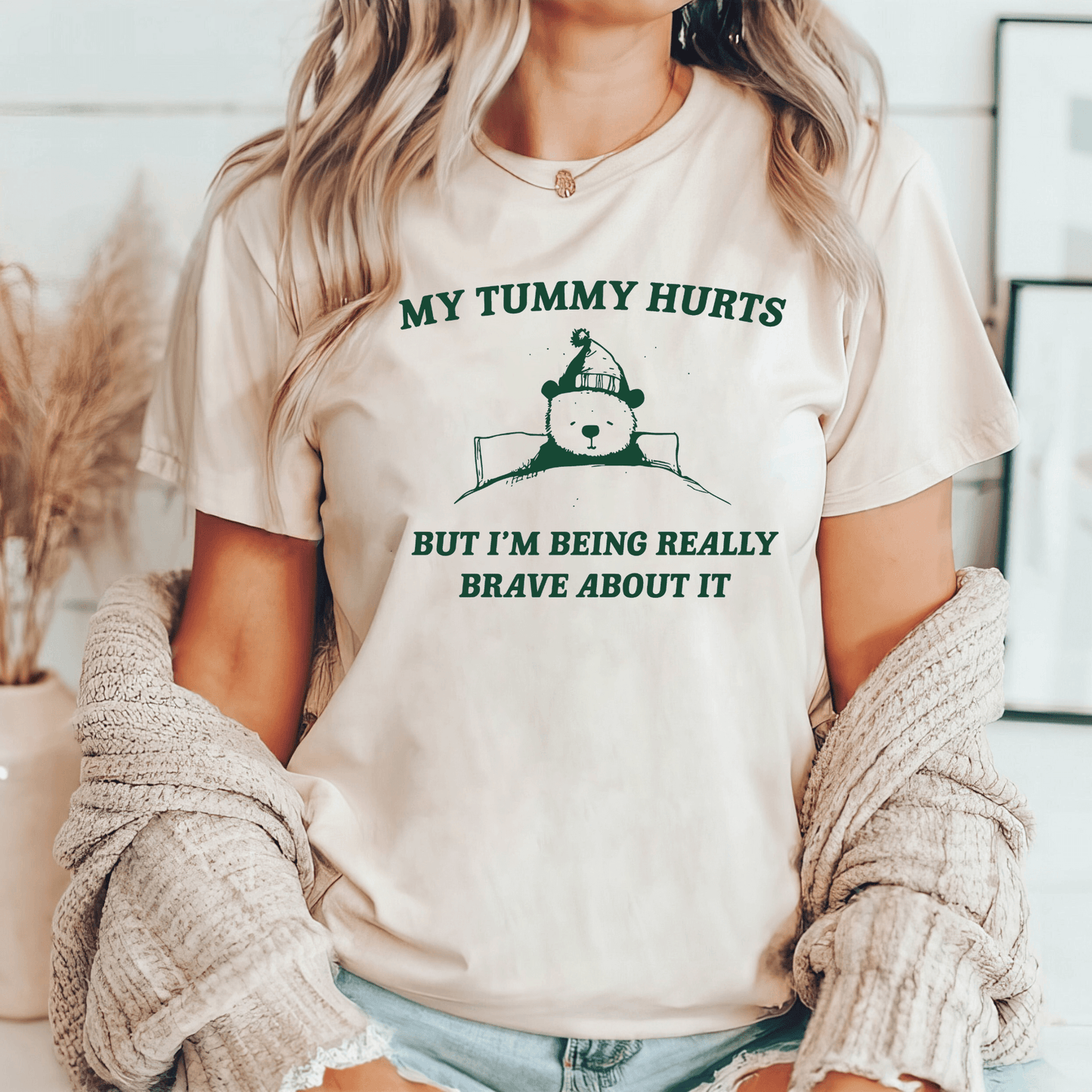 Tapferer Bär T-Shirt - Aufmunterndes Geschenk für Genesung - GiftHaus