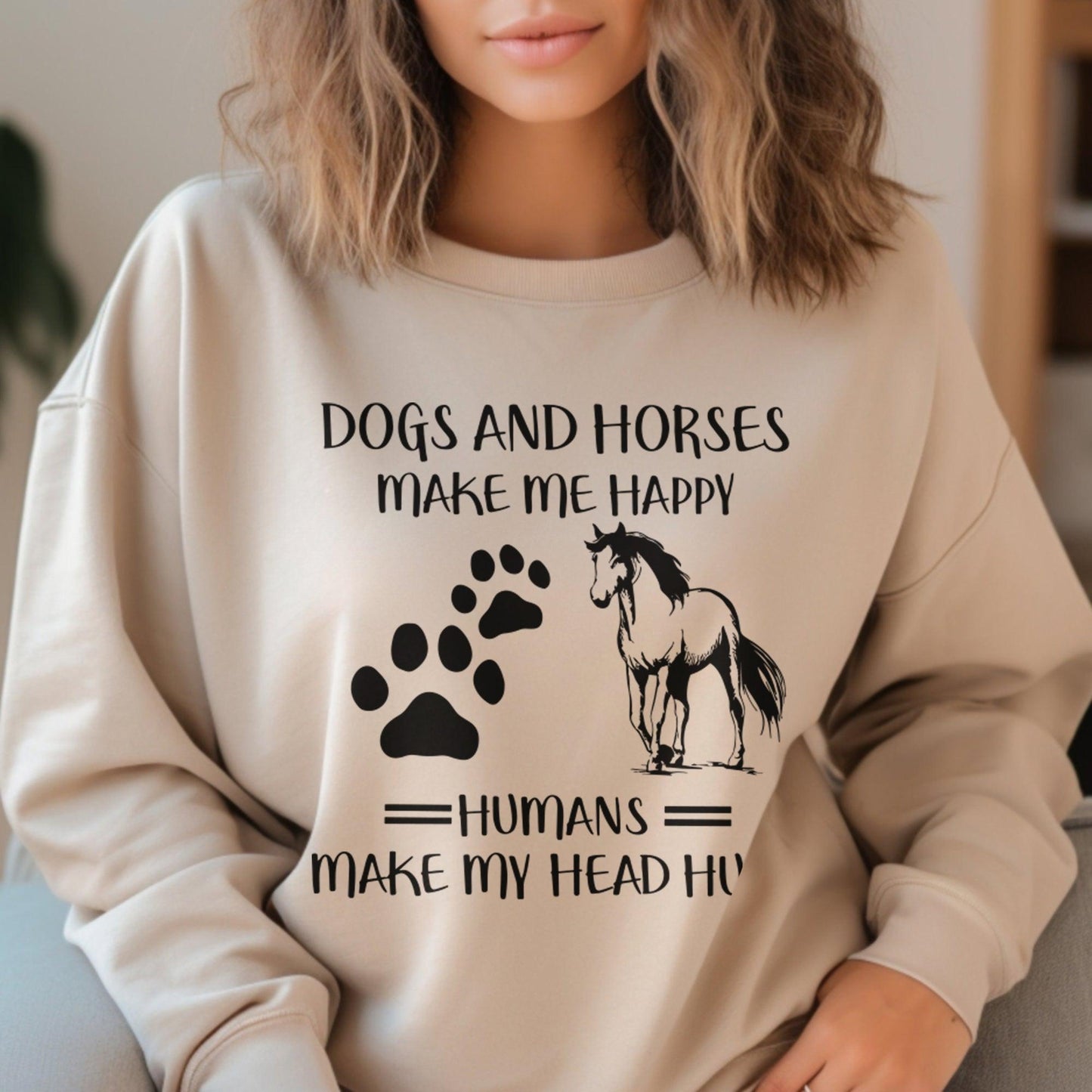Tierliebe Gemütlichkeit - Dogs & Horses Sweatshirt - GiftHaus