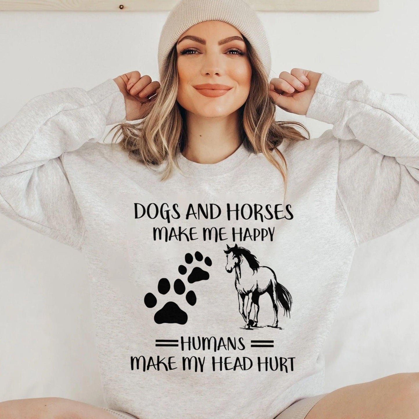 Tierliebe Gemütlichkeit - Dogs & Horses Sweatshirt - GiftHaus
