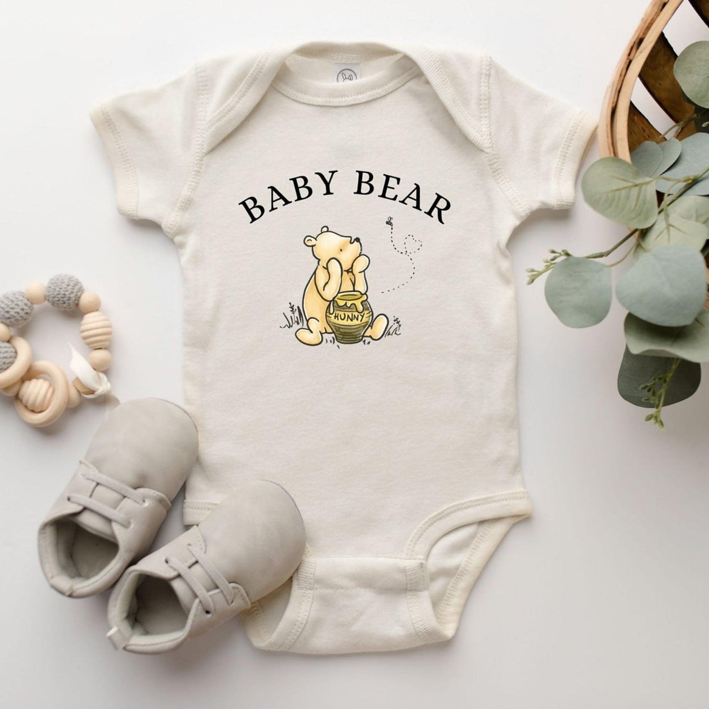 Winnie Pooh Geschenk zur Babyparty - Baby Strampler - GiftHaus
