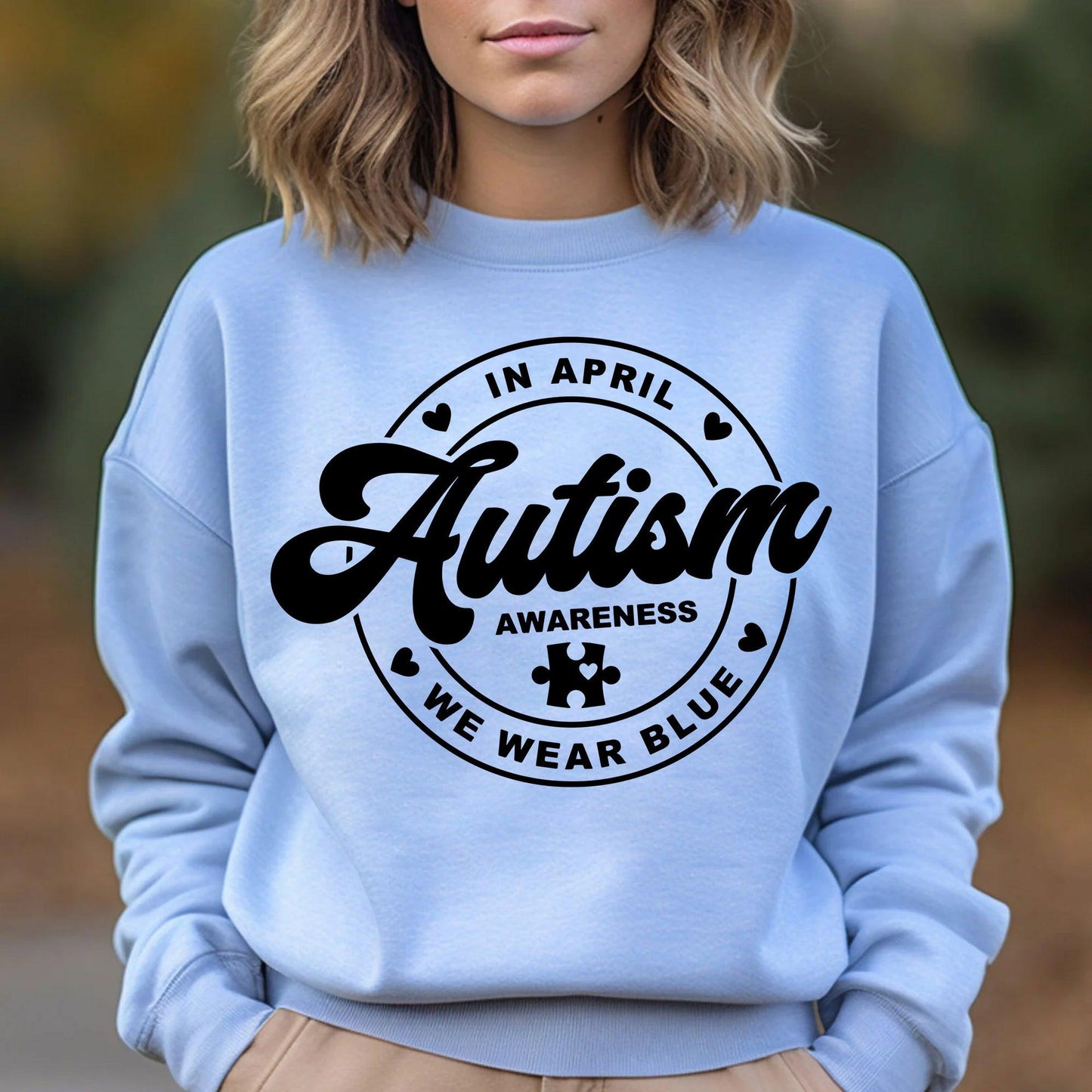 Wir Tragen Blau Sweatshirt und Shirts -Autismus Bewusstsein Geschenke - GiftHaus
