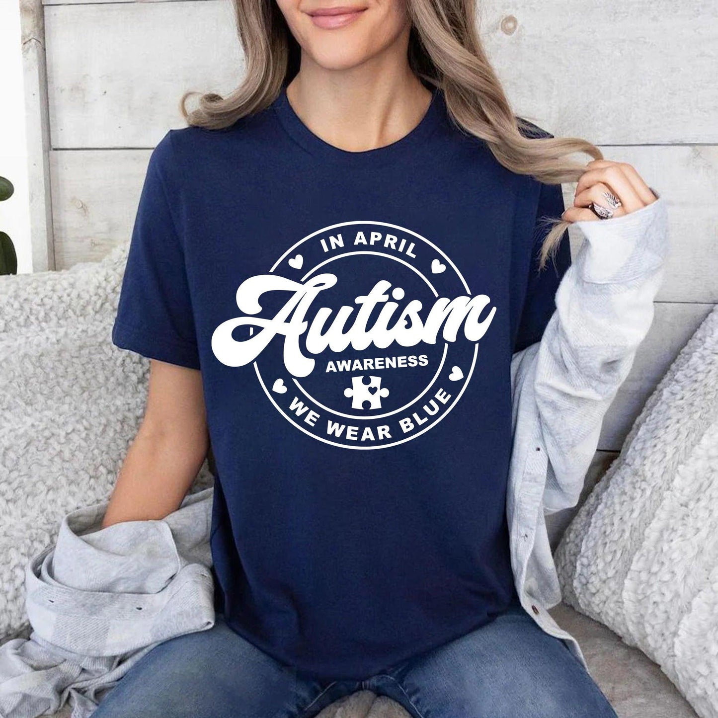 Wir Tragen Blau Sweatshirt und Shirts -Autismus Bewusstsein Geschenke - GiftHaus