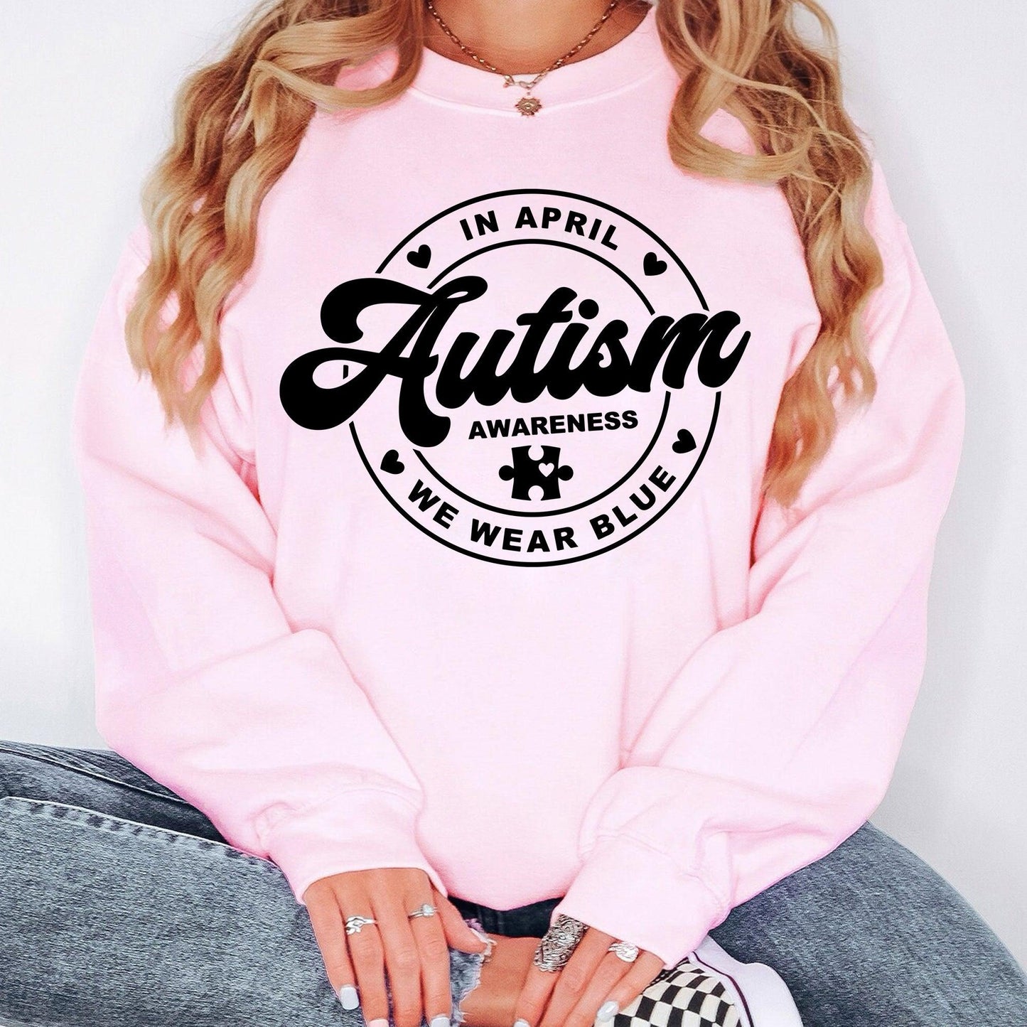 Wir Tragen Blau Sweatshirt und Shirts -Autismus Bewusstsein Geschenke - GiftHaus