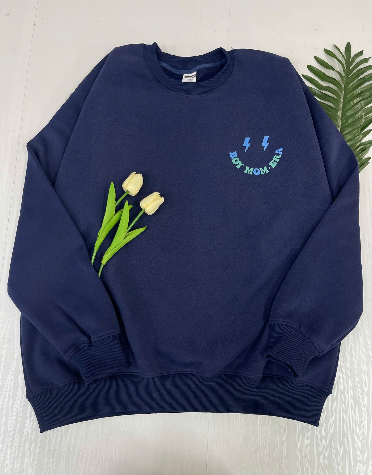 Embracing Motherhood - Personalized Boy Mom Pride Sweatshirt