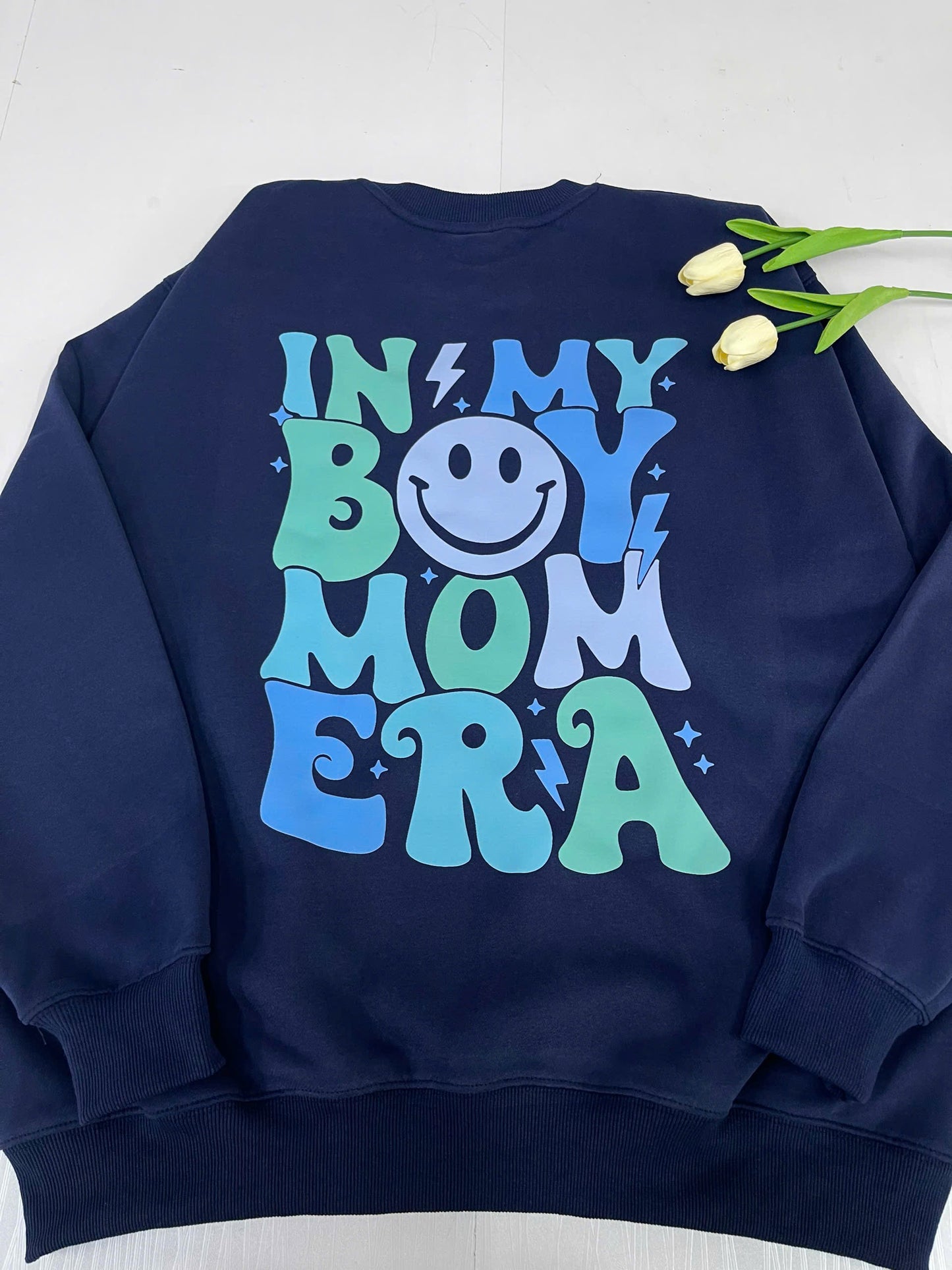 Embracing Motherhood - Personalized Boy Mom Pride Sweatshirt