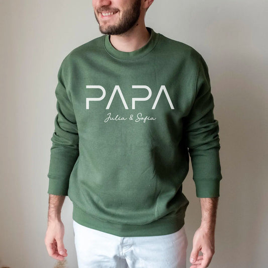 Personalisiertes Papa-Hoodie mit den Namen der Kinder - Geschenk für Papa