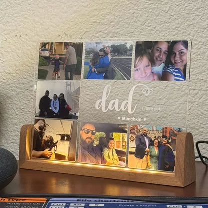 Personalisierte Fotocollage LED Nachtlampe – Geschenk für die Familie
