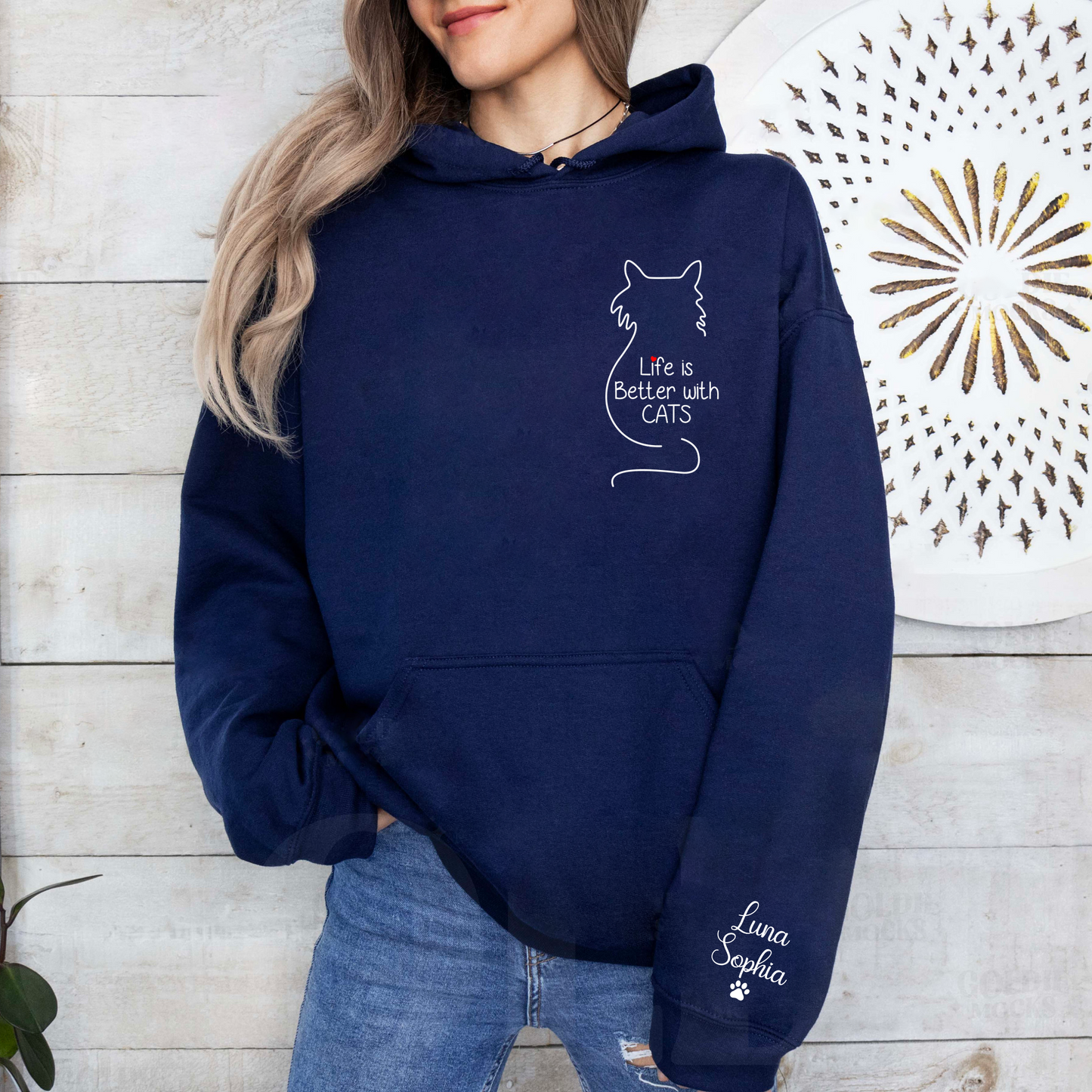 Life is Better with Cats - Personalizable Gift for Cat Lovers