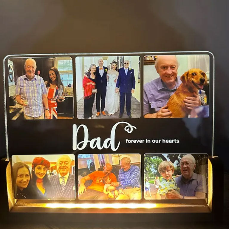 Personalisierte Fotocollage LED Nachtlampe – Geschenk für die Familie