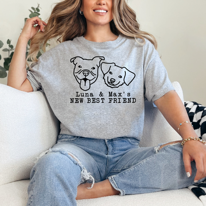 New Best Friend, Personalisiertes Haustier, Shirt für Tierfreunde