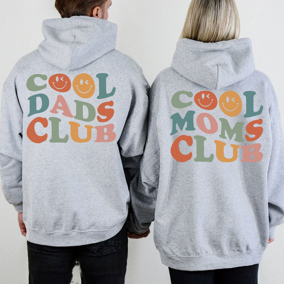 Cooles Dads und Cooles Moms Club Shirts und Hoodie Set, Geschenk für Papa und Mama