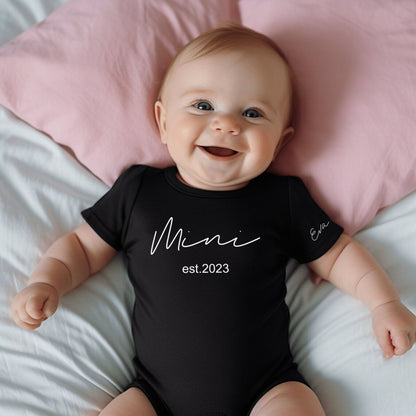 Daddy & Me: Dad and Mini Matching Shirts, Personalized Dad T-Shirt and Baby Bodysuit