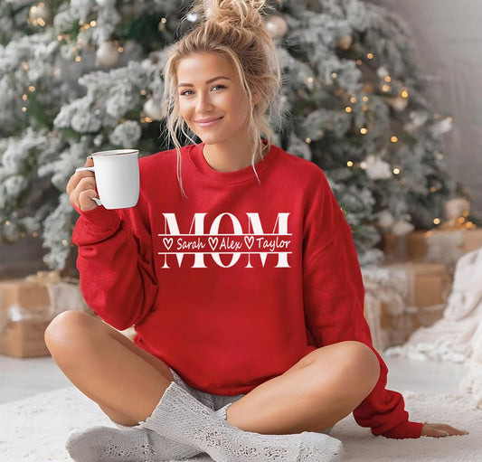 Personalisiertes Mama Sweatshirt mit Kindernamen – Mutter Geschenk für Sie