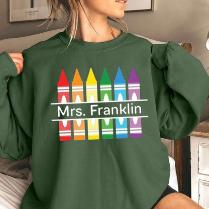 Individuelles Lehrer Shirt - Personalisiertes Kindergarten Lehrer Sweatshirt
