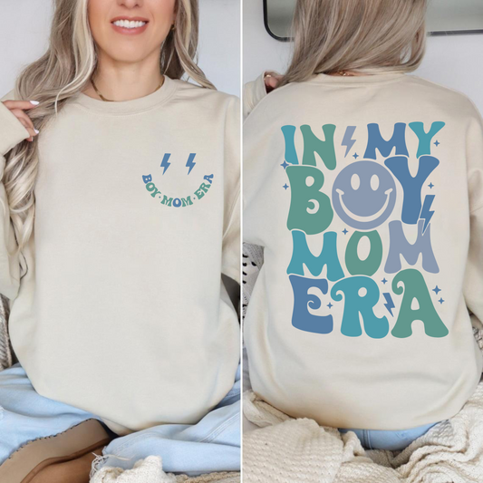 Embracing Motherhood - Personalized Boy Mom Pride Sweatshirt