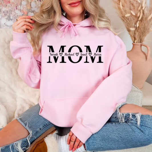 Personalisiertes Mama-Sweatshirt mit Kindernamen, Geschenk zum Muttertag