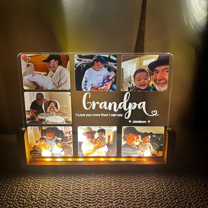 Personalisierte Fotocollage LED Nachtlampe – Geschenk für die Familie