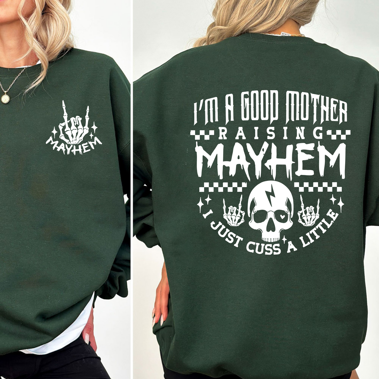 Embrace the Chaos - Snarky Skeleton Mom Graphic