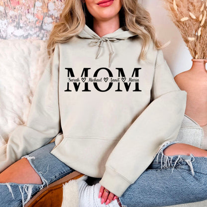 Personalisiertes Mama-Sweatshirt mit Kindernamen, Geschenk zum Muttertag