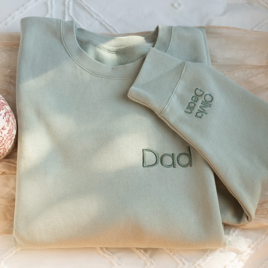 Embroidered Heritage - Customizable Family Titles for Father's Day