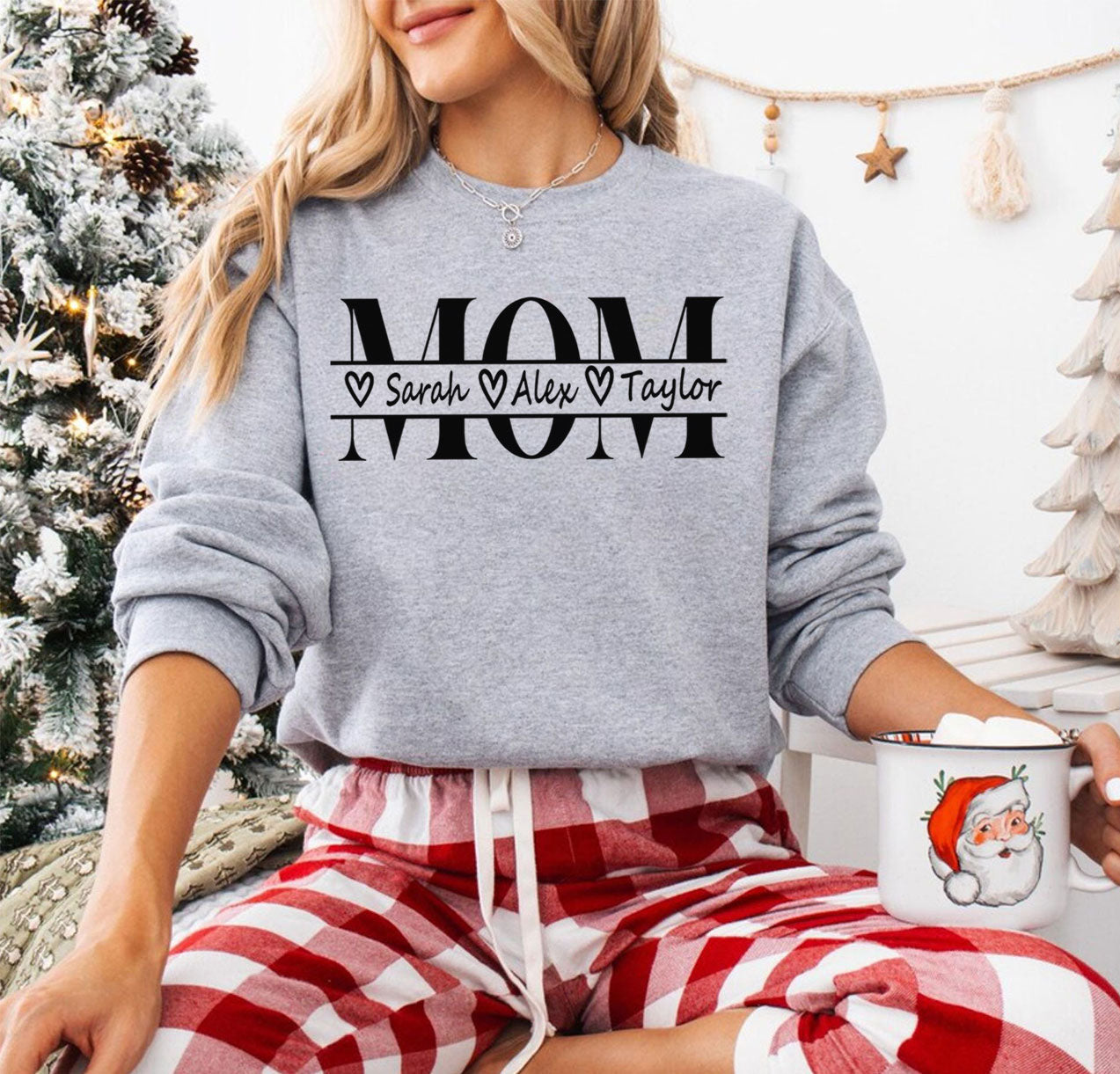 Personalisiertes Mama Sweatshirt mit Kindernamen – Mutter Geschenk für Sie