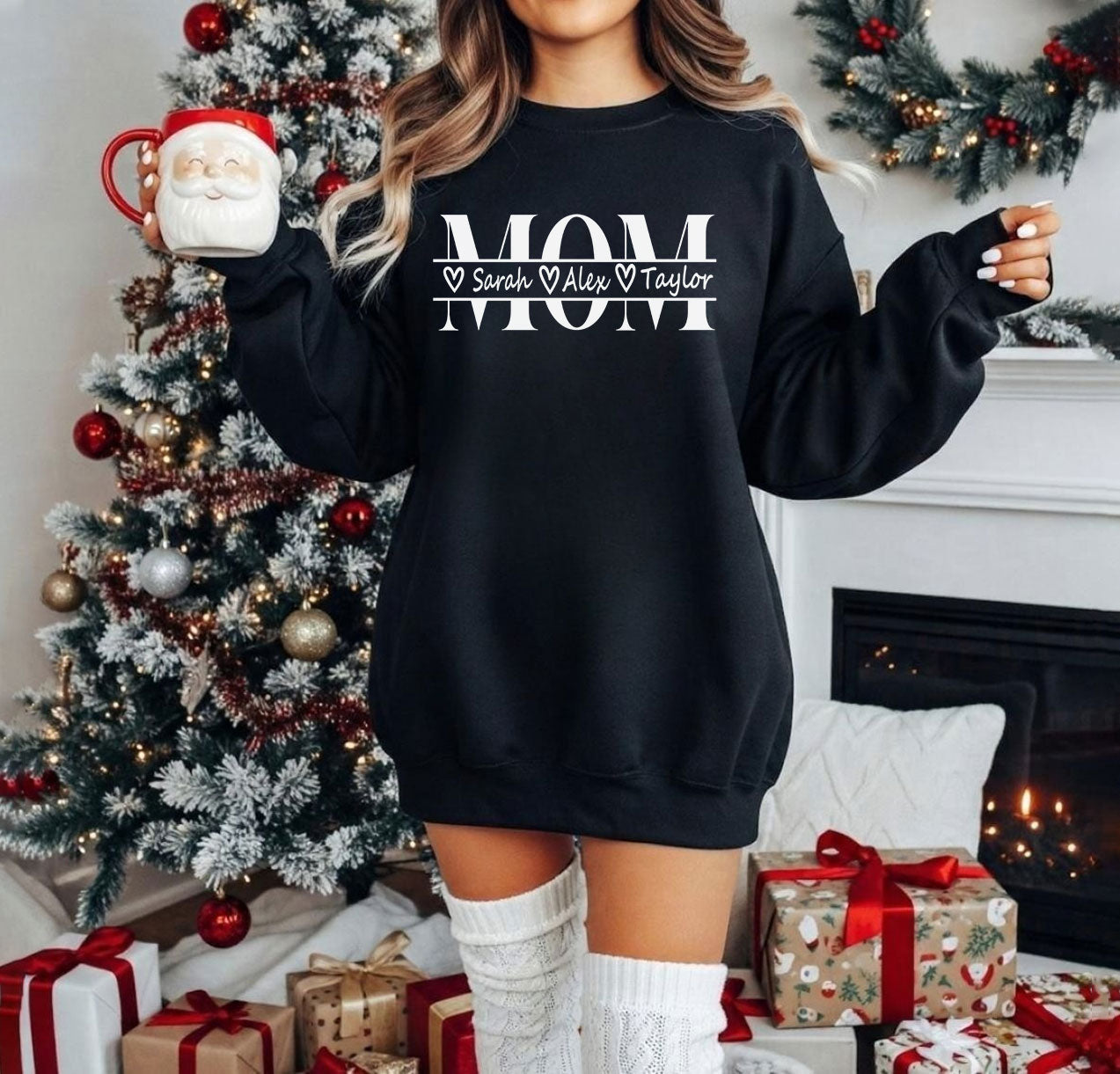 Personalisiertes Mama Sweatshirt mit Kindernamen – Mutter Geschenk für Sie