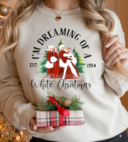 Ich träume von einem weißen Weihnachten Sweatshirt - Weihnachtsfilm Sweatshirt