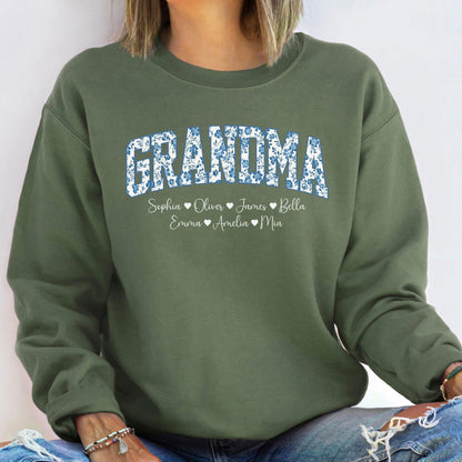 Personalisierter Oma Sweatshirt mit Enkel-Namen – Geschenk für Oma