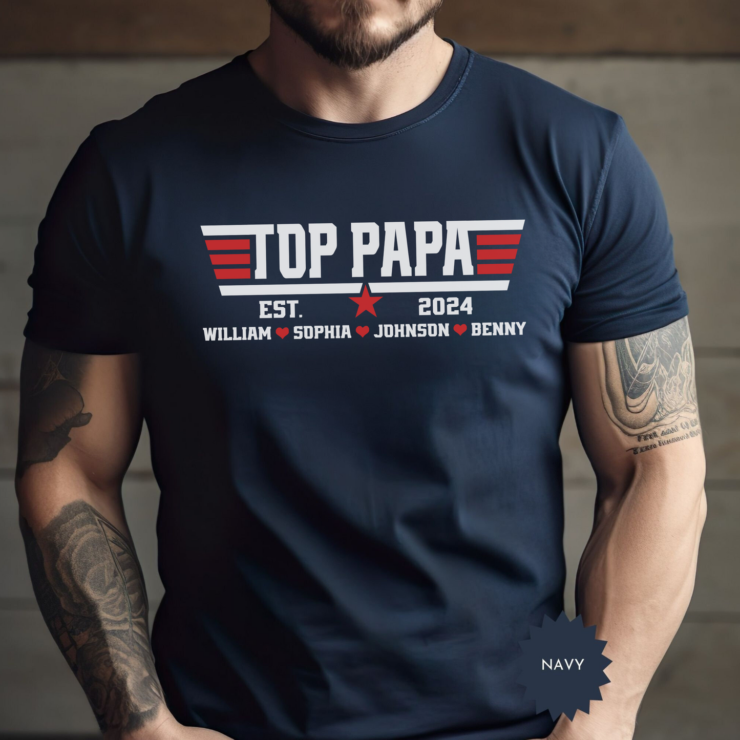 Top Papa: Names &amp; Key Years Customized, Dad's Special Tribute