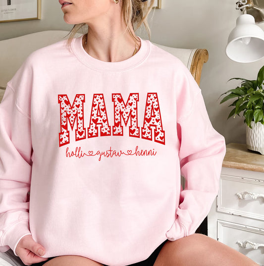 Valentinstag Mama Pullover mit Kindernamen – Liebevolles Geschenk für Mama