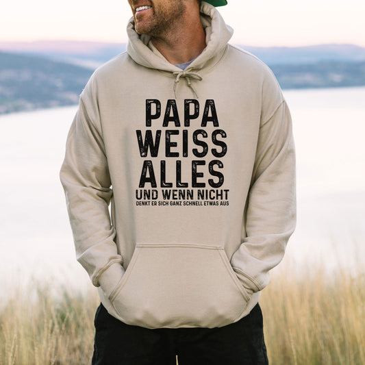 Papa Weiß Alles, Lustiges Papa T-Shirt