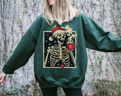 Dead Inside Skelett Weihnachts Sweatshirt – Weihnachtsgeschenk