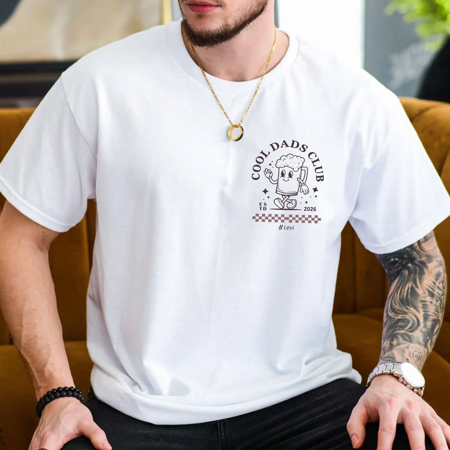 Personalisiert Cool Dads Club Shirts & Hoodie– Papa Geschenk mit Namen & Jahr